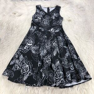 Anni Coco Rose Print‎ Fit Flare Dress